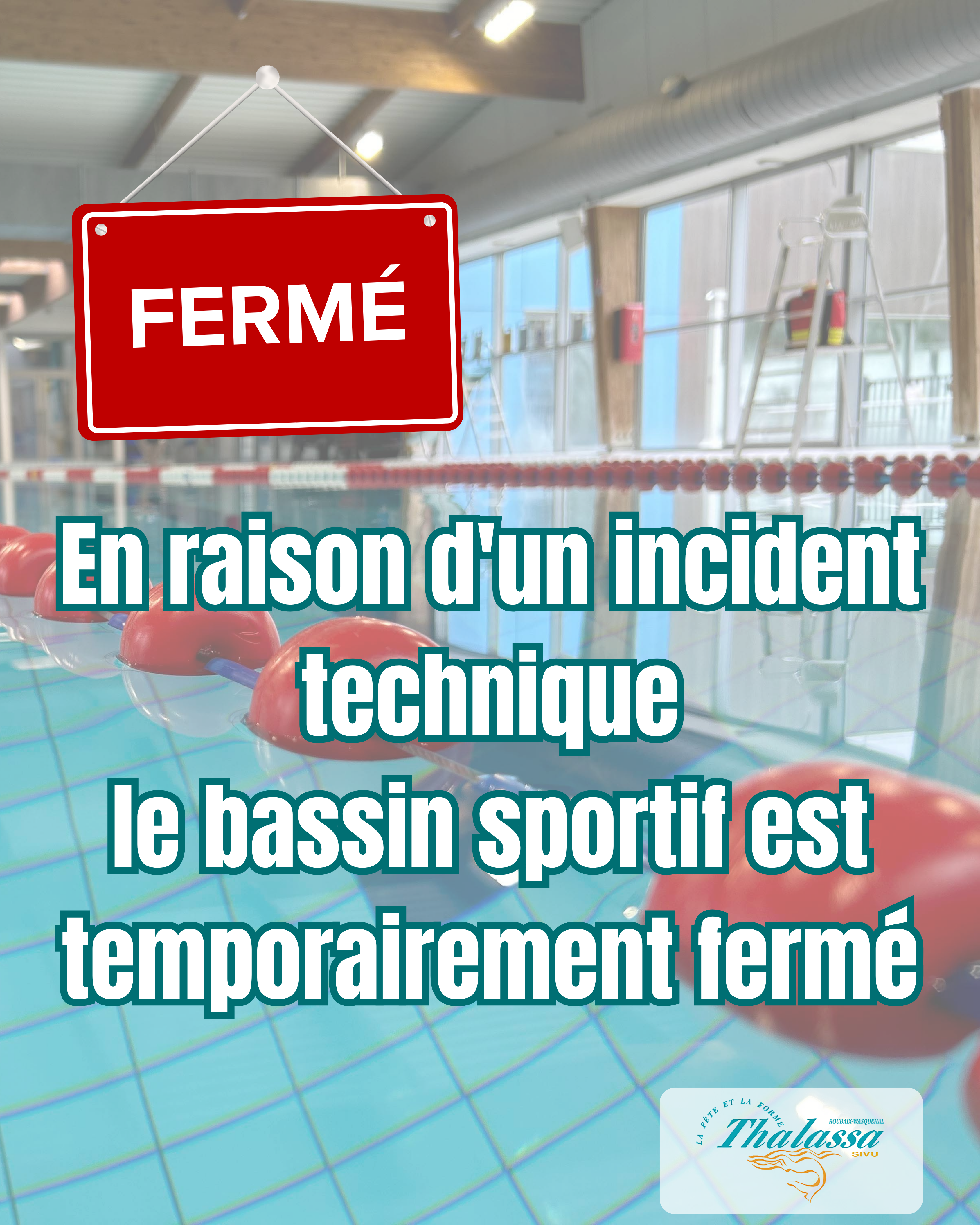 Fermeture technique bassin sport